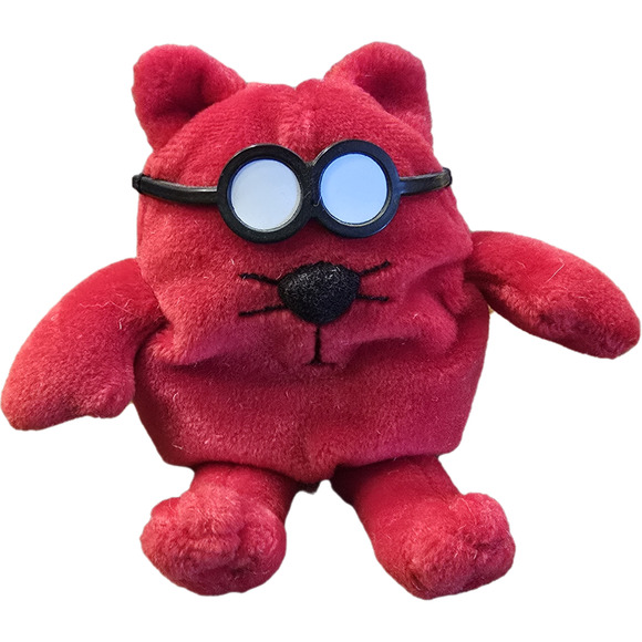 GUND Dilbert Plush Catbert Red‎ Bean Bag Toy Vintage United feature 6” - Picture 1 of 5